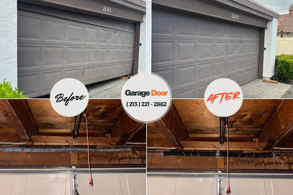 Before and after: garage door repair Monticello, KY